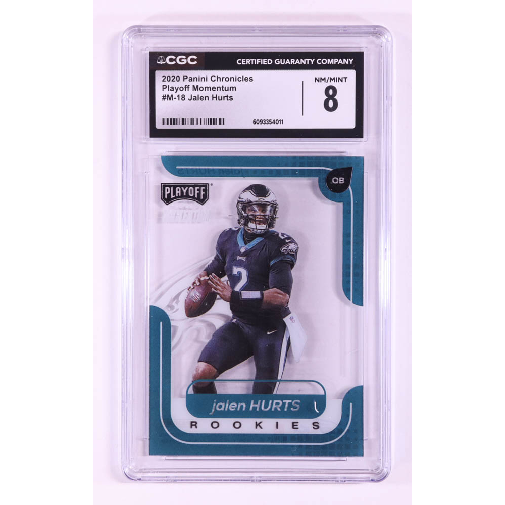 Jalen Hurts 2020 Momentum Rookies #18 RC (CGC 8) at PristineAuction.com