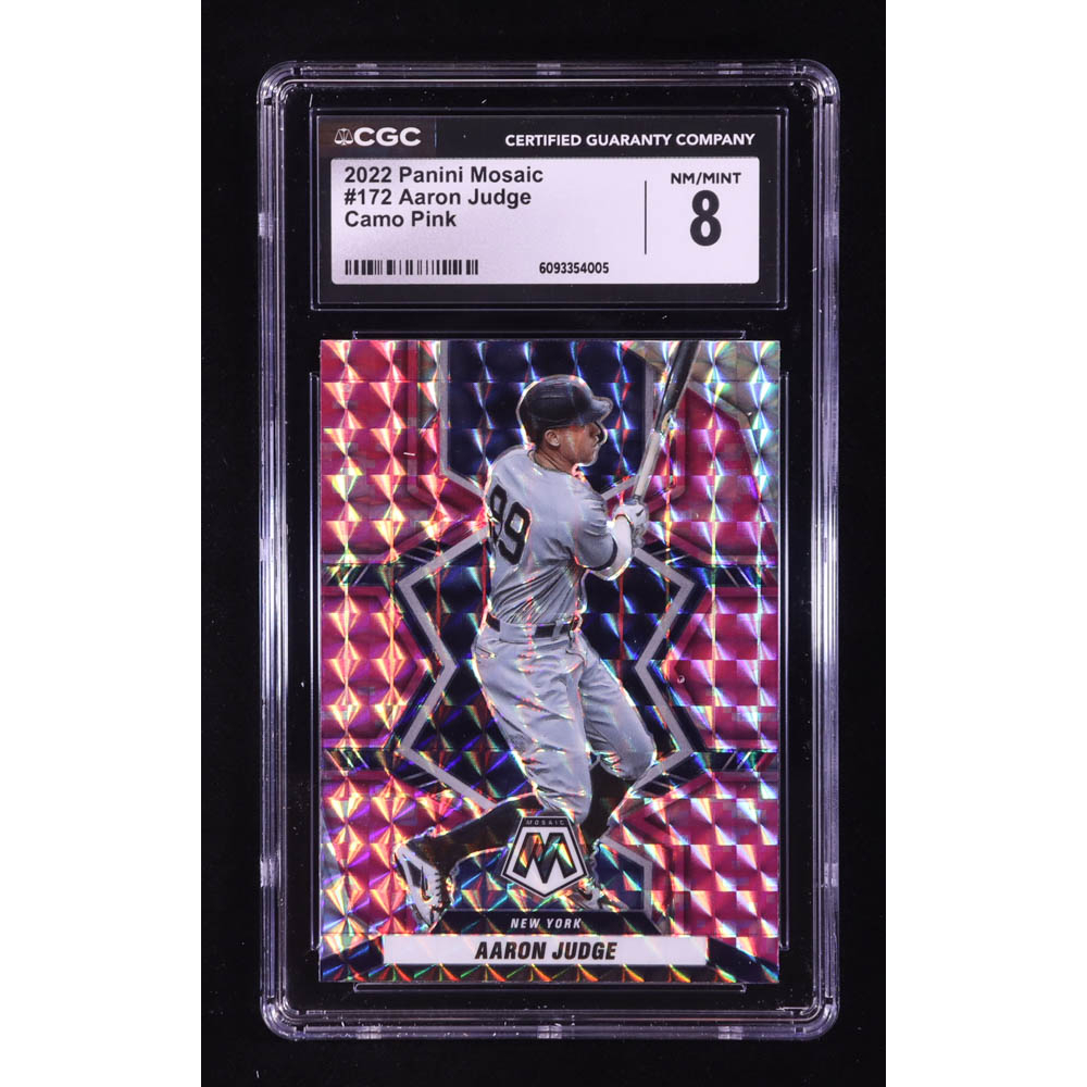 Aaron Judge 2022 Panini Mosaic Mosaic Pink Camo #172 (CGC 8) at PristineAuction.com
