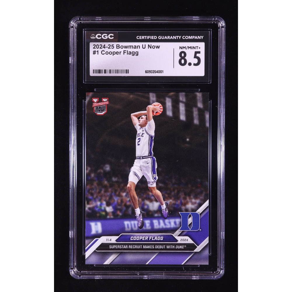 Cooper Flagg 2024-25 Bowman University Now #1 RC (CGC 8.5) at PristineAuction.com