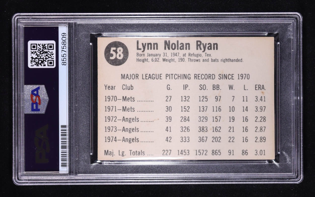 Nolan Ryan Signed 1975 Hostess #58 (PSA | Autograph Graded PSA 10) at PristineAuction.com Nolan Ryan Signed 1975 Hostess #58 (PSA | Autograph Graded PSA 10) at PristineAuction.com