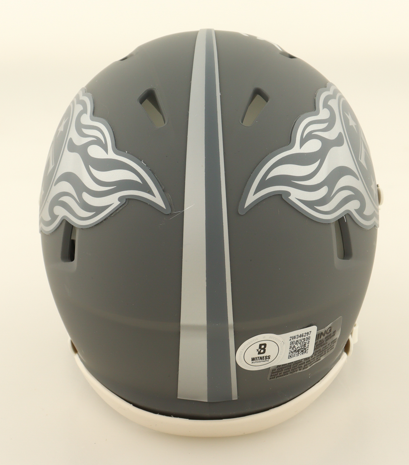 Tyjae Spears Signed Titans Slate Alternate Speed Mini Helmet (Beckett) at PristineAuction.com Tyjae Spears Signed Titans Slate Alternate Speed Mini Helmet (Beckett) at PristineAuction.com