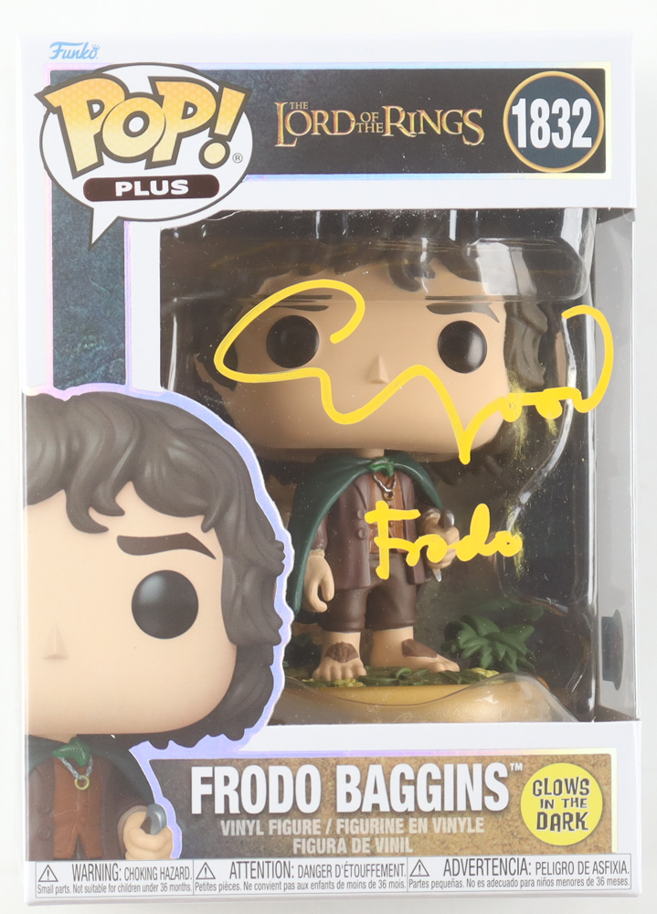 Elijah Wood Signed "The Lord Of The Rings" #1832 Frodo Baggins Funko Pop! Vinyl Figure Inscribed "Frodo" (Beckett) at PristineAuction.com Elijah Wood Signed "The Lord Of The Rings" #1832 Frodo Baggins Funko Pop! Vinyl Figure Inscribed "Frodo" (Beckett) at PristineAuction.com
