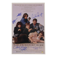"The Breakfast Club" 11x17 Movie Poster Cast-Signed by (5) with Emilio Estevez, Molly Ringwald, Judd Nelson, Anthony Michael Hall & Ally Sheedy (Schwartz) at PristineAuction.com