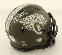 Trevor Lawrence Signed Jaguars Salute To Service Alternate Speed Mini Helmet (Fanatics) at PristineAuction.com