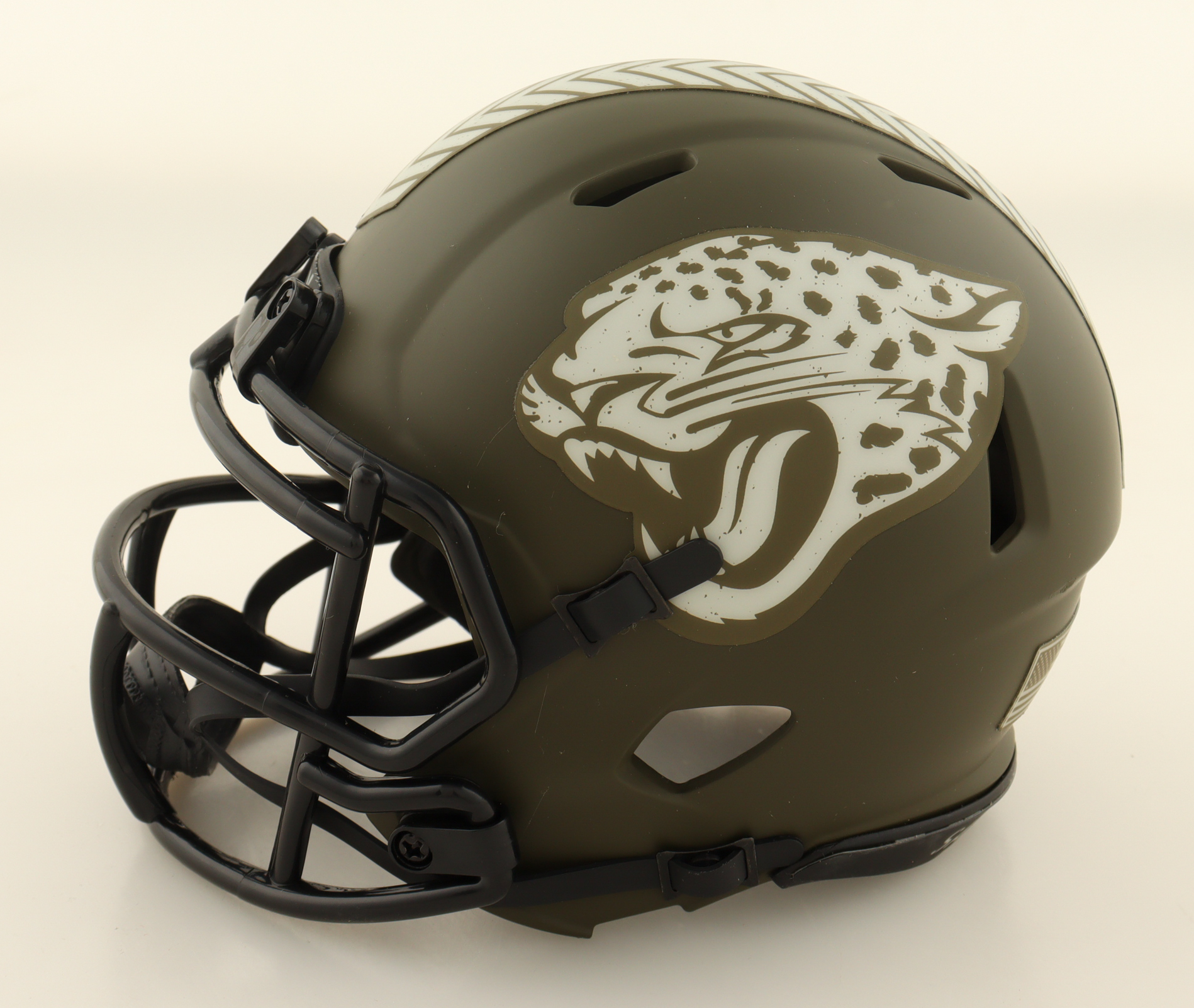 Trevor Lawrence Signed Jaguars Salute To Service Alternate Speed Mini Helmet (Fanatics) at PristineAuction.com Trevor Lawrence Signed Jaguars Salute To Service Alternate Speed Mini Helmet (Fanatics) at PristineAuction.com