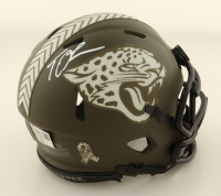 Trevor Lawrence Signed Jaguars Salute To Service Alternate Speed Mini Helmet (Fanatics) at PristineAuction.com