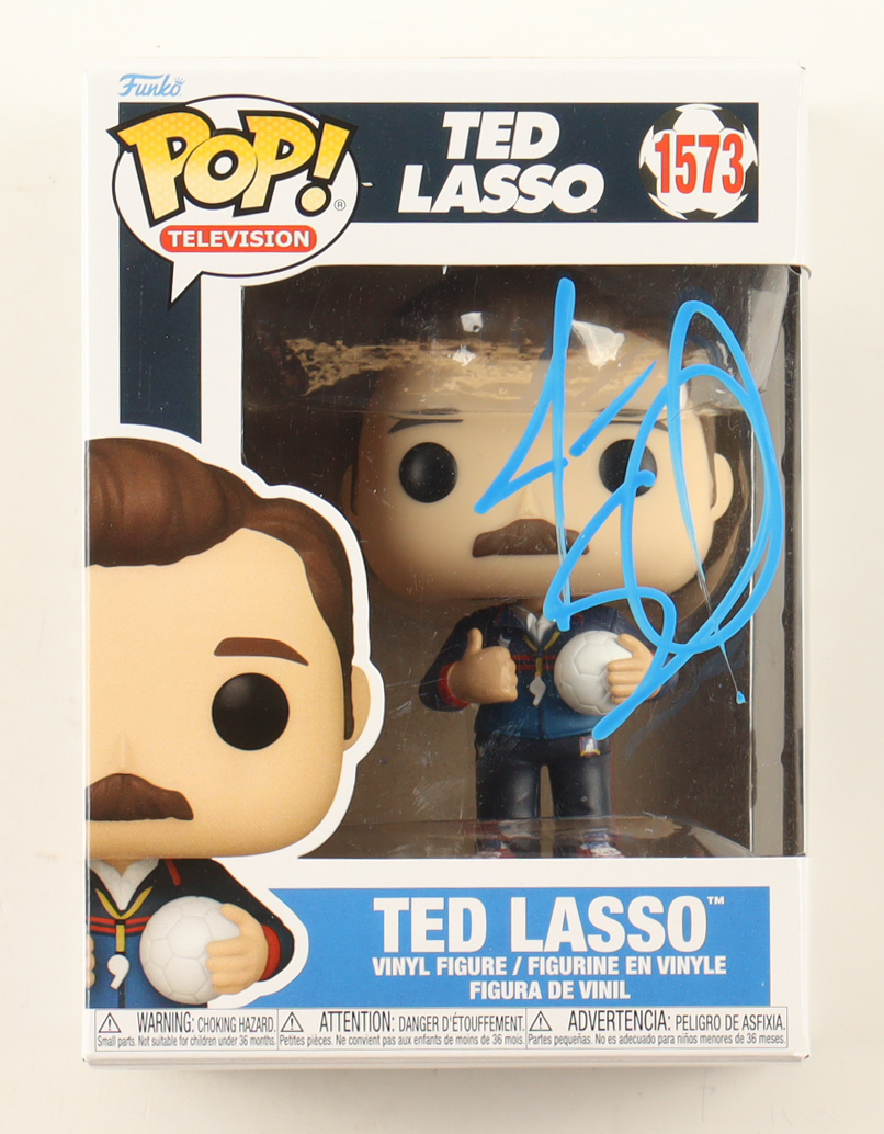 Jason Sudeikis Signed "Ted Lasso" #1573 Ted Lasso Funko Pop! Vinyl Figure (Beckett) at PristineAuction.com Jason Sudeikis Signed "Ted Lasso" #1573 Ted Lasso Funko Pop! Vinyl Figure (Beckett) at PristineAuction.com