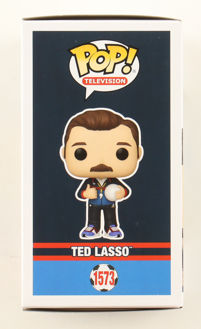 Jason Sudeikis Signed "Ted Lasso" #1573 Ted Lasso Funko Pop! Vinyl Figure (Beckett) at PristineAuction.com Jason Sudeikis Signed "Ted Lasso" #1573 Ted Lasso Funko Pop! Vinyl Figure (Beckett) at PristineAuction.com