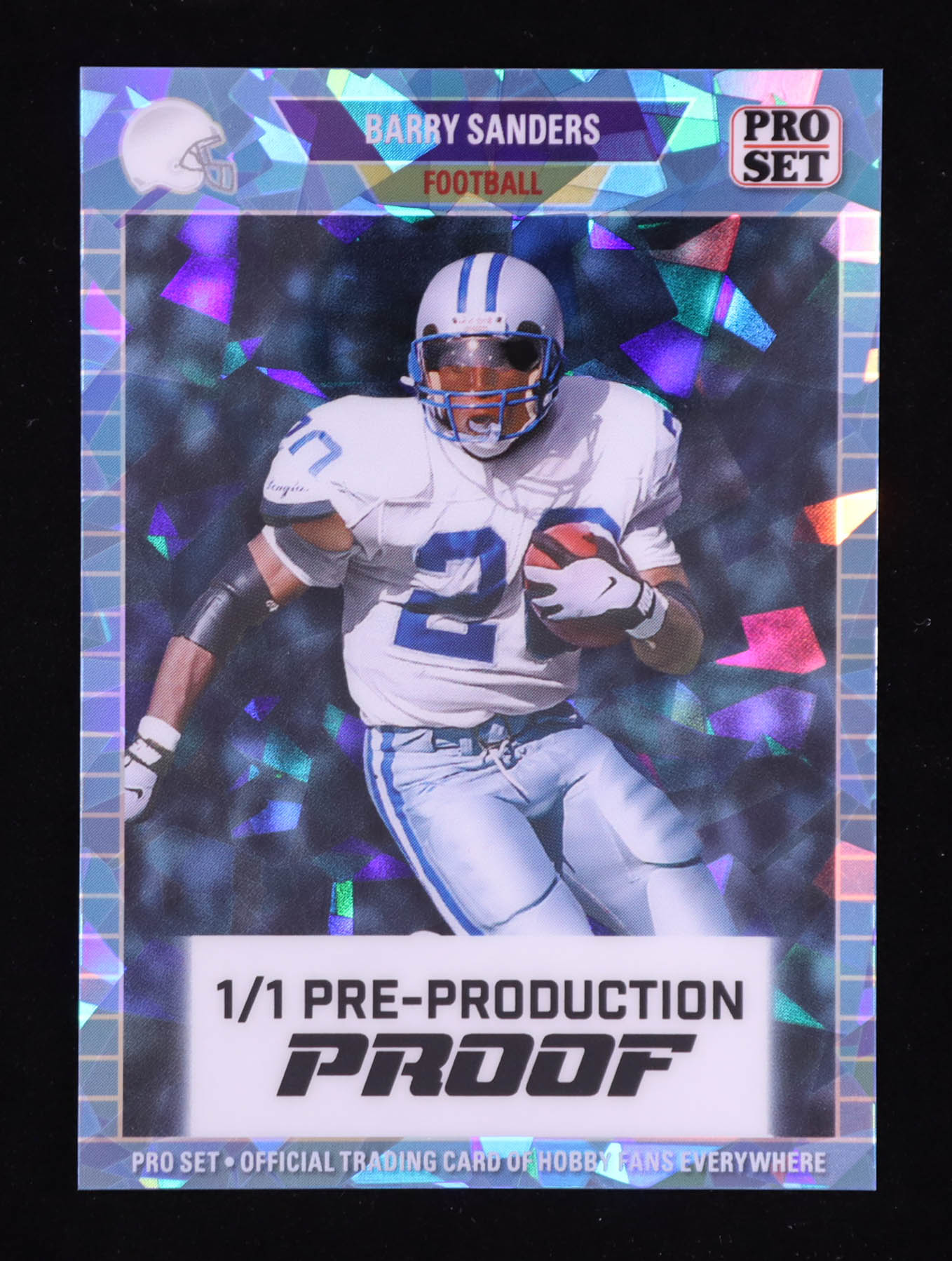 Barry Sanders Pro Set Pre-Production Proof #1/1 at PristineAuction.com Barry Sanders Pro Set Pre-Production Proof #1/1 at PristineAuction.com