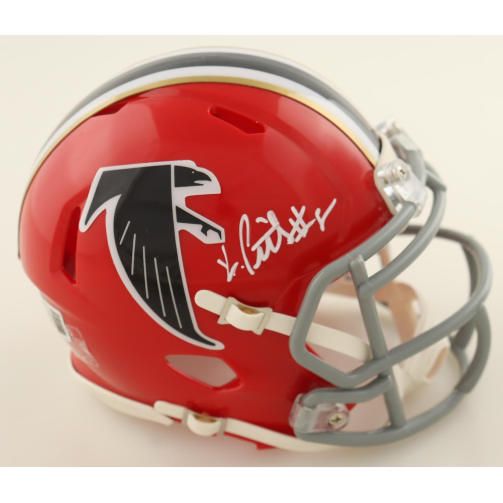 Kyle Pitts Signed Falcons Speed Mini Helmet (Beckett) at PristineAuction.com