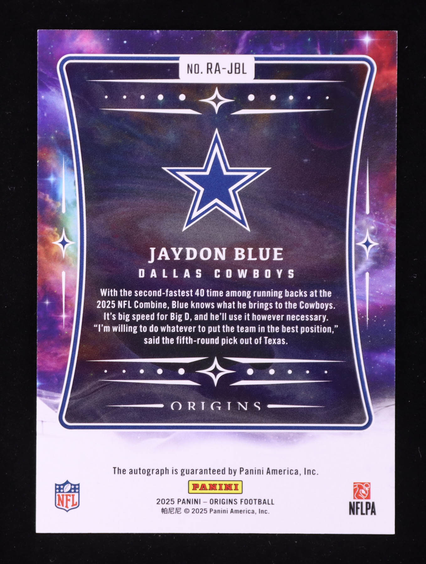 Jayden Blue 2025 Panini Origins Auto #RA-JBL RC at PristineAuction.com Jayden Blue 2025 Panini Origins Auto #RA-JBL RC at PristineAuction.com