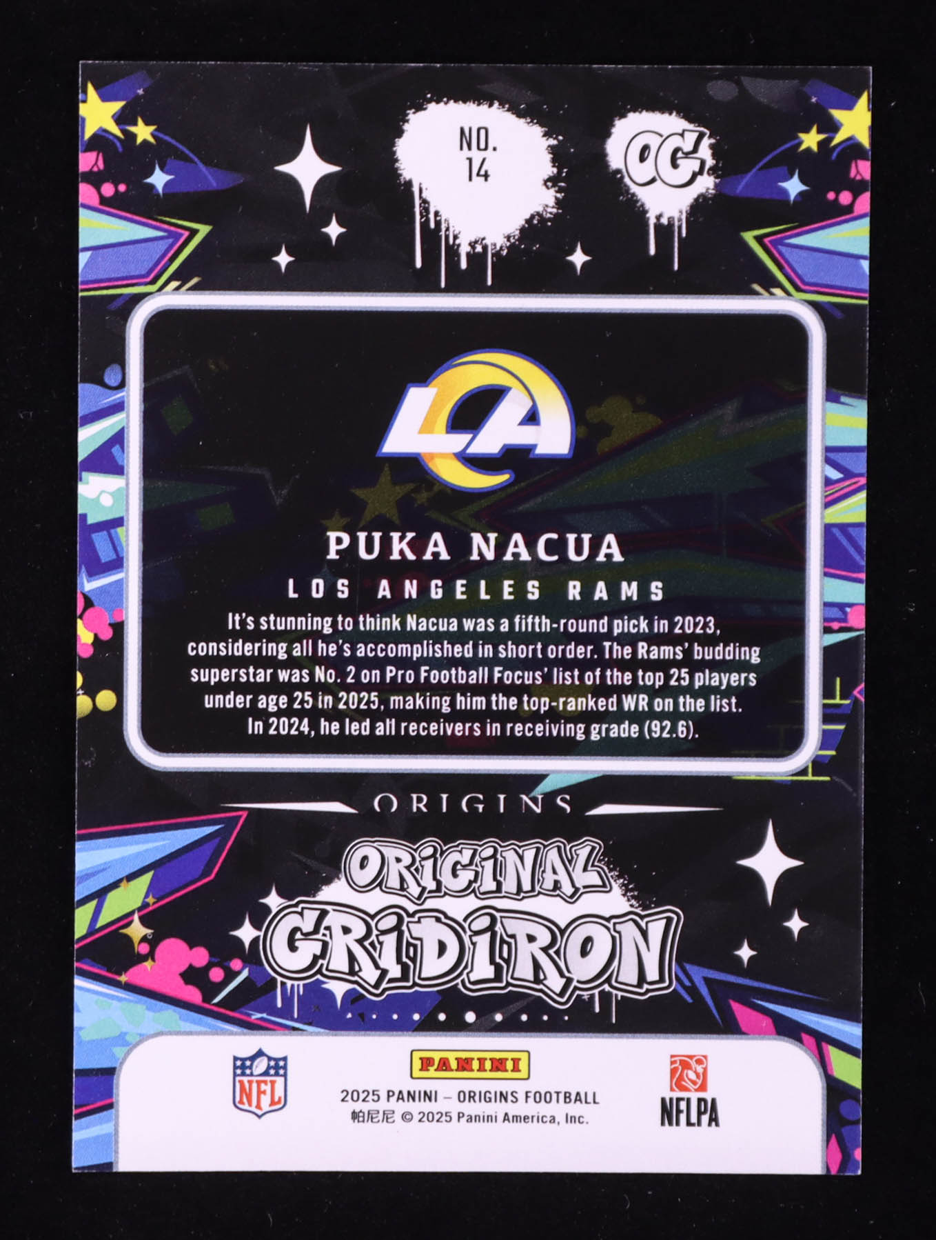 Puka Nacua 2025 Panini Origins Original Gridiron #14 at PristineAuction.com Puka Nacua 2025 Panini Origins Original Gridiron #14 at PristineAuction.com