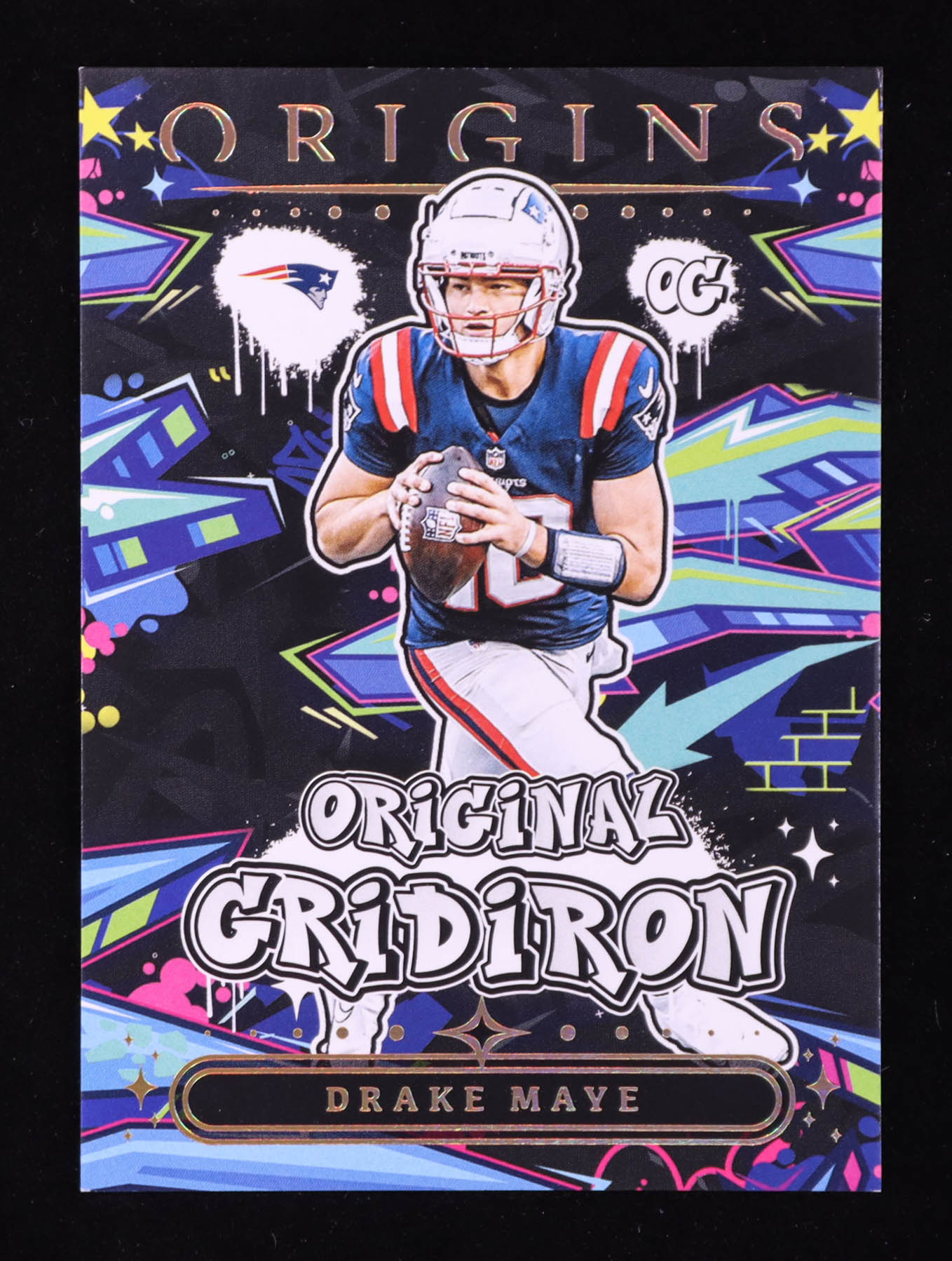 Drake Maye 2025 Panini Origins Original Gridiron #16 at PristineAuction.com Drake Maye 2025 Panini Origins Original Gridiron #16 at PristineAuction.com