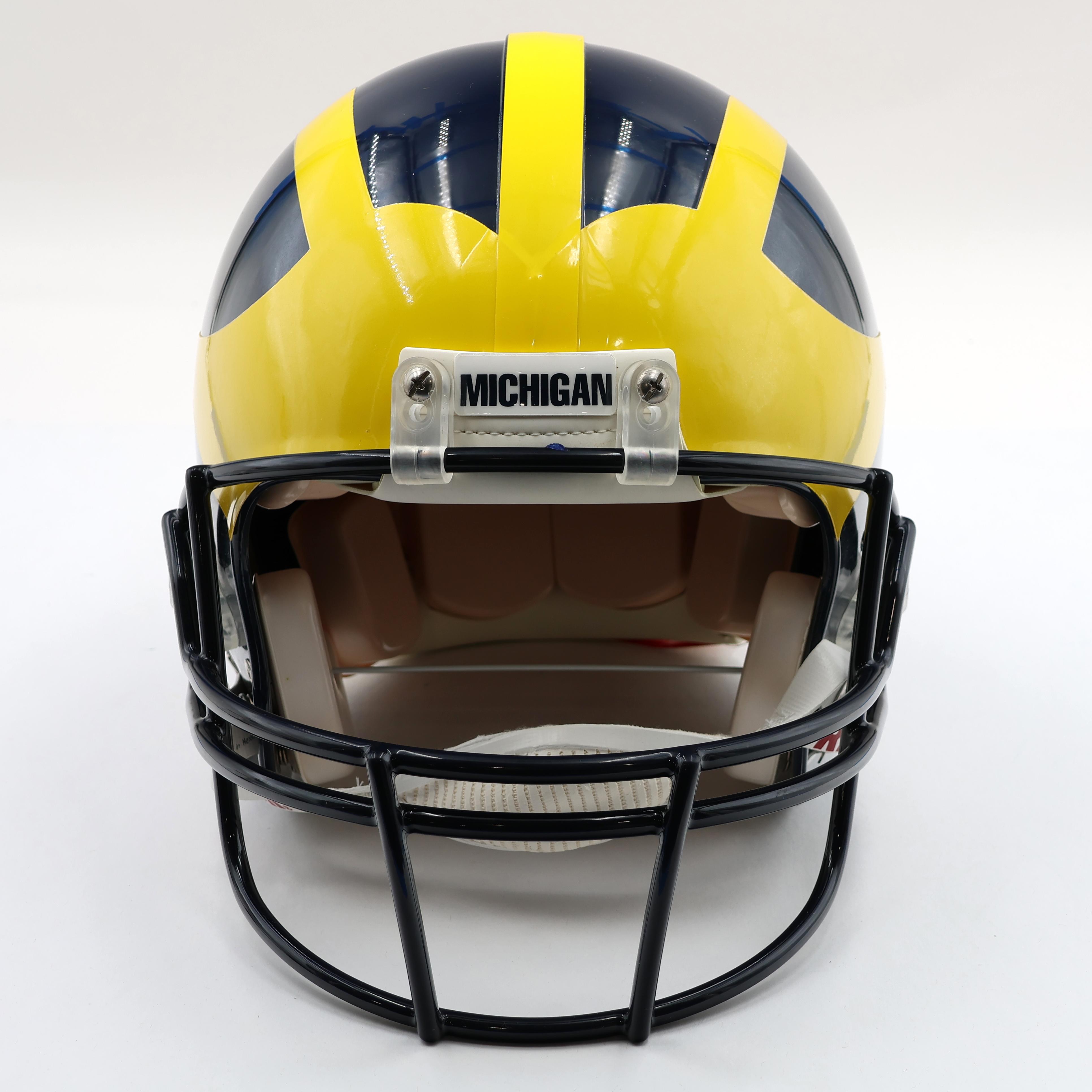 Michigan Wolverines Full-Size Authentic On-Field Helmet at PristineAuction.com Michigan Wolverines Full-Size Authentic On-Field Helmet at PristineAuction.com