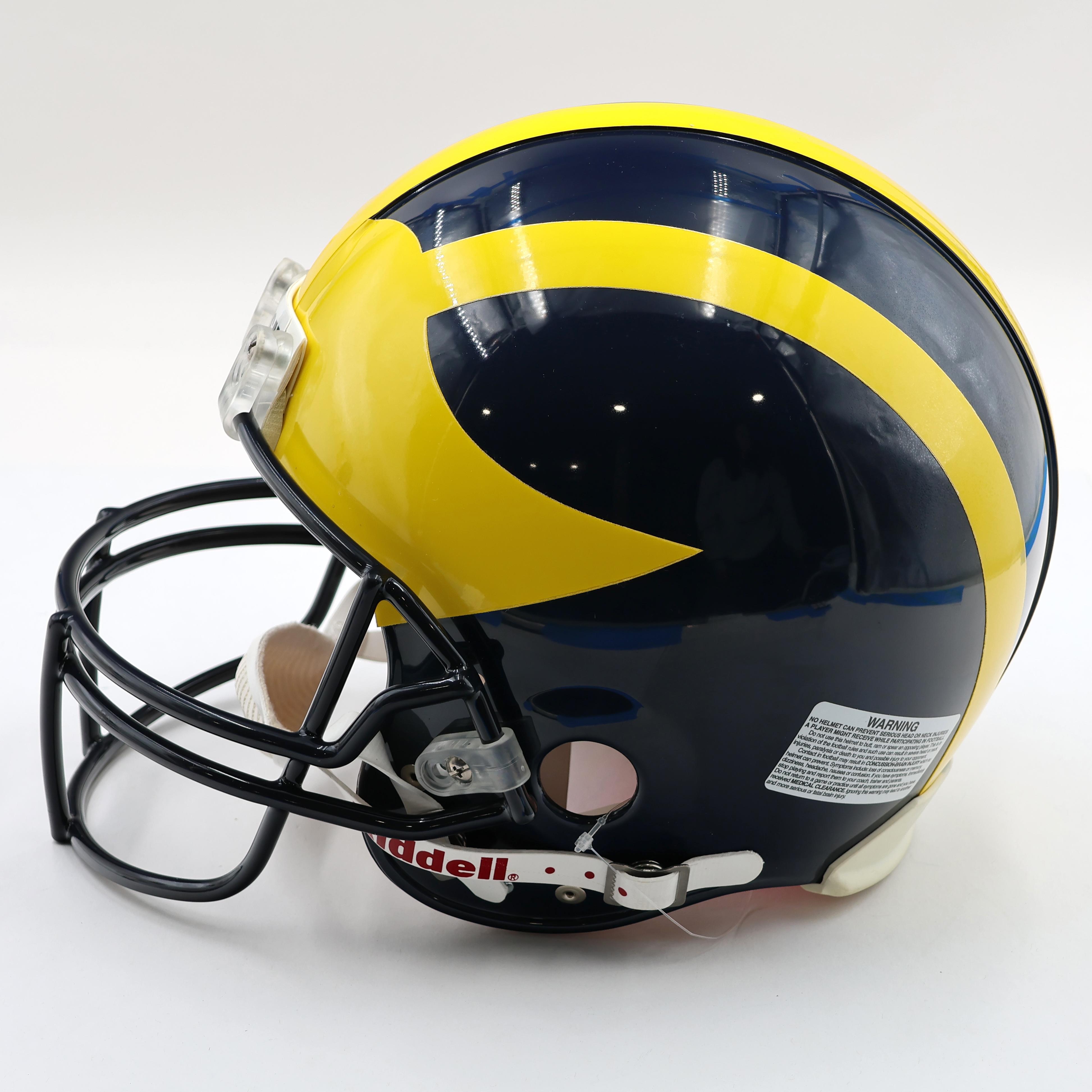 Michigan Wolverines Full-Size Authentic On-Field Helmet at PristineAuction.com Michigan Wolverines Full-Size Authentic On-Field Helmet at PristineAuction.com