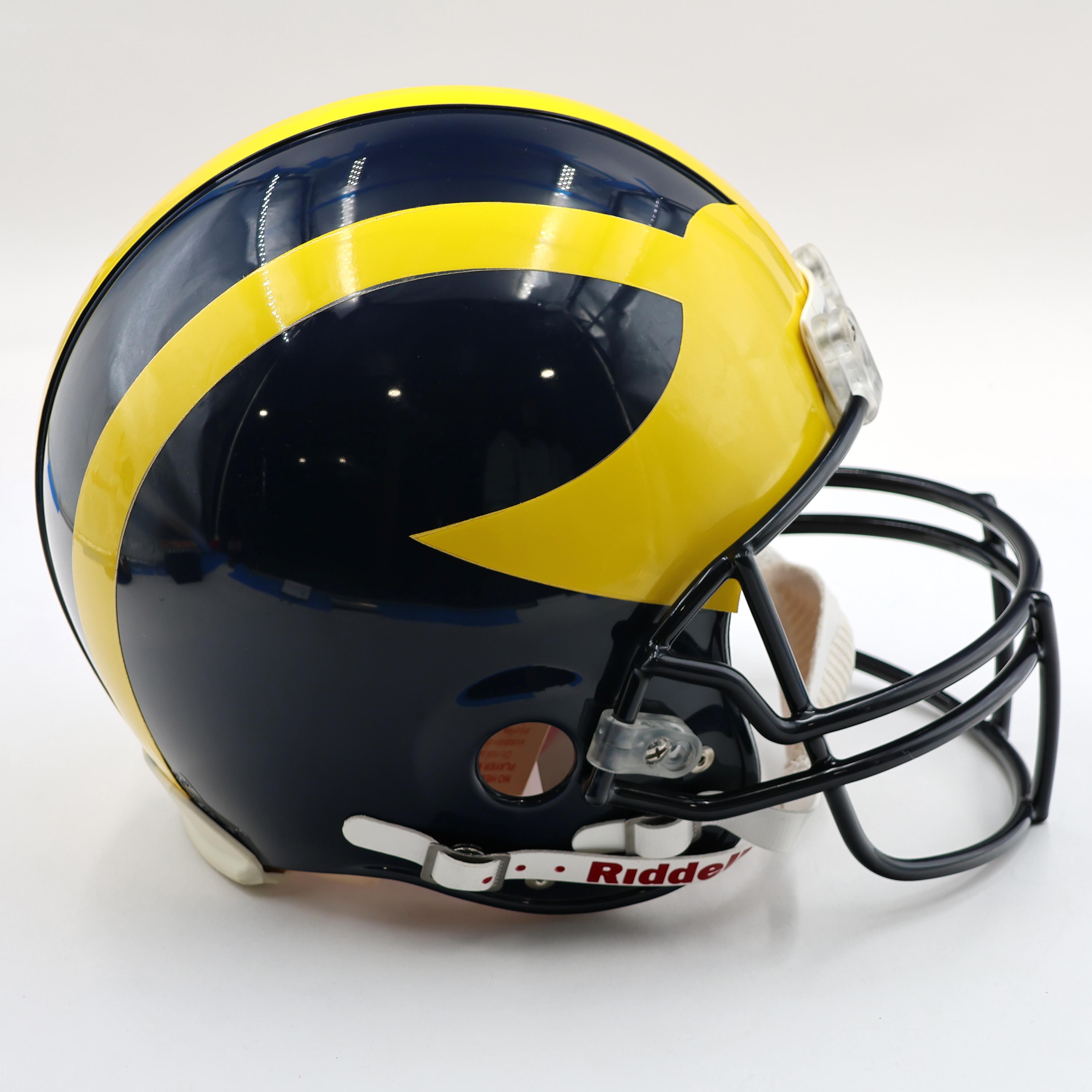 Michigan Wolverines Full-Size Authentic On-Field Helmet at PristineAuction.com Michigan Wolverines Full-Size Authentic On-Field Helmet at PristineAuction.com