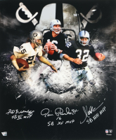 Jim Plunkett, Fred Biletnikoff, & Marcus Allen Signed Raiders 20x24 Photo Inscribed "SB XI MVP / SB XVIII MVP / SB XV MVP" (Fanatics) at PristineAuction.com