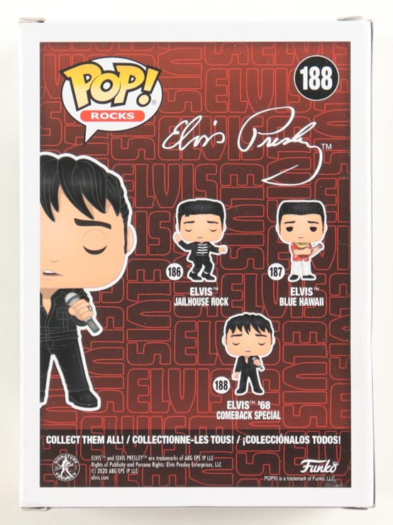 Austin Butler Signed Elvis Presley #188 Elvis '68 Comeback Special Funko Pop! Vinyl Figure (Beckett) at PristineAuction.com Austin Butler Signed Elvis Presley #188 Elvis '68 Comeback Special Funko Pop! Vinyl Figure (Beckett) at PristineAuction.com