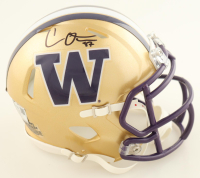Cade Otton Signed Washington Huskies Speed Mini Helmet (Fanatics) at PristineAuction.com