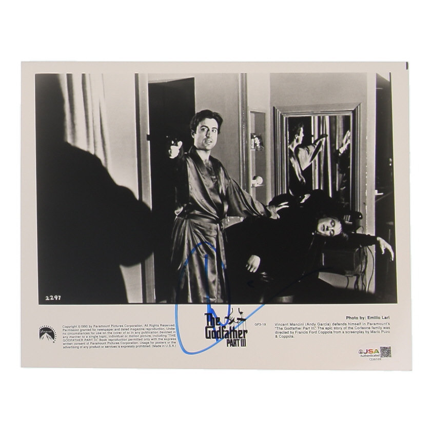 Andy Garcia Signed "The Godfather Part III" 8x10 Photo (JSA) at PristineAuction.com Andy Garcia Signed "The Godfather Part III" 8x10 Photo (JSA) at PristineAuction.com