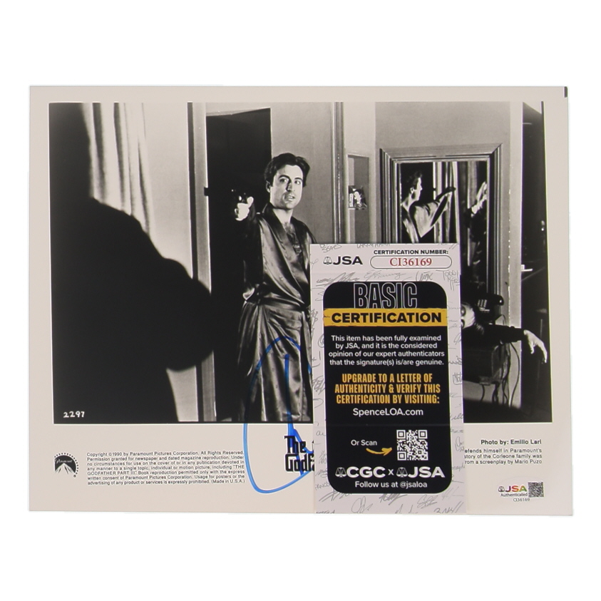 Andy Garcia Signed "The Godfather Part III" 8x10 Photo (JSA) at PristineAuction.com Andy Garcia Signed "The Godfather Part III" 8x10 Photo (JSA) at PristineAuction.com