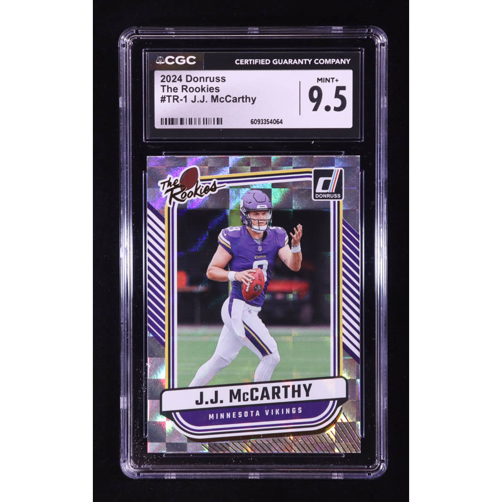 JJ McCarthy 2024 Donruss The Rookies #1 RC (CGC 9.5) at PristineAuction.com