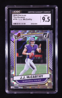 JJ McCarthy 2024 Donruss The Rookies #1 RC (CGC 9.5) at PristineAuction.com