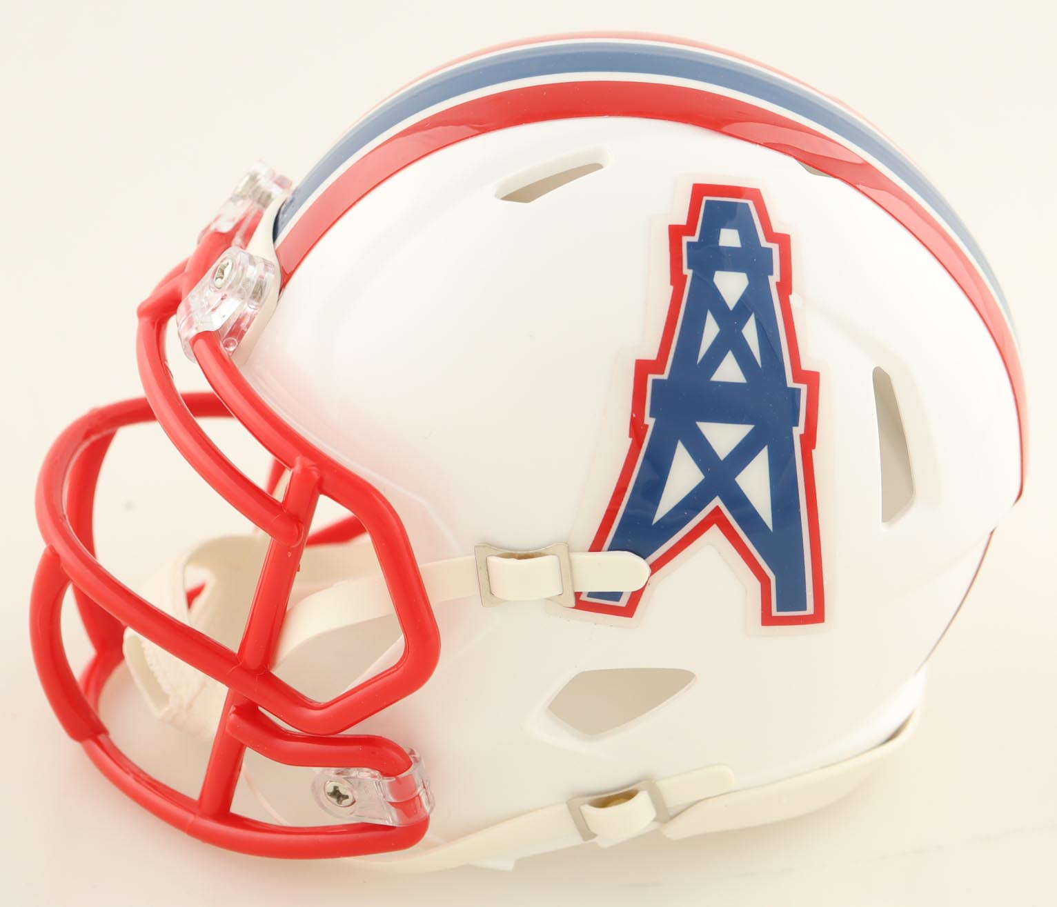 Warren Moon Signed Oilers Throwback Speed Mini Helmet Inscribed "HOF 06" (Fanatics) at PristineAuction.com Warren Moon Signed Oilers Throwback Speed Mini Helmet Inscribed "HOF 06" (Fanatics) at PristineAuction.com