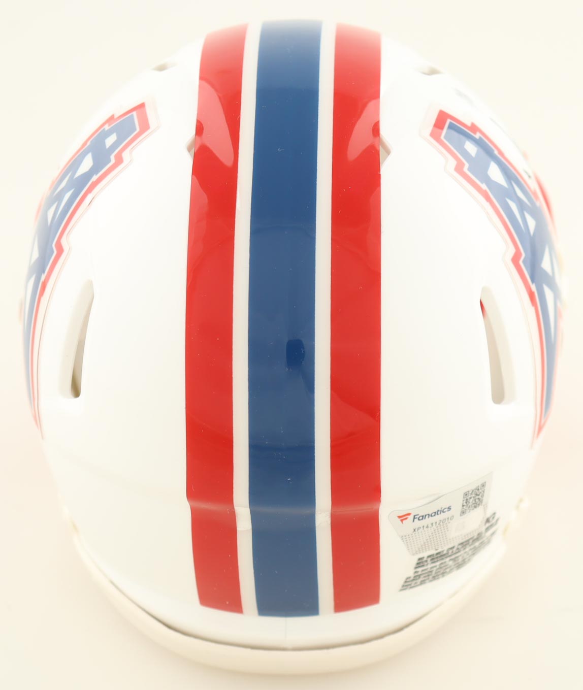 Warren Moon Signed Oilers Throwback Speed Mini Helmet Inscribed "HOF 06" (Fanatics) at PristineAuction.com Warren Moon Signed Oilers Throwback Speed Mini Helmet Inscribed "HOF 06" (Fanatics) at PristineAuction.com