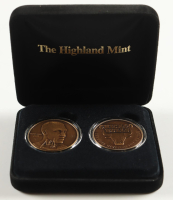 Set of (2) LE 1998 Bulls Scottie Pippen Central Division Champs Highland Mint Bronze Coins at PristineAuction.com