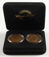 Jazz Duet Stockton & Malone LE The Highland (2) Mint Bronze Medallions With Original Case at PristineAuction.com