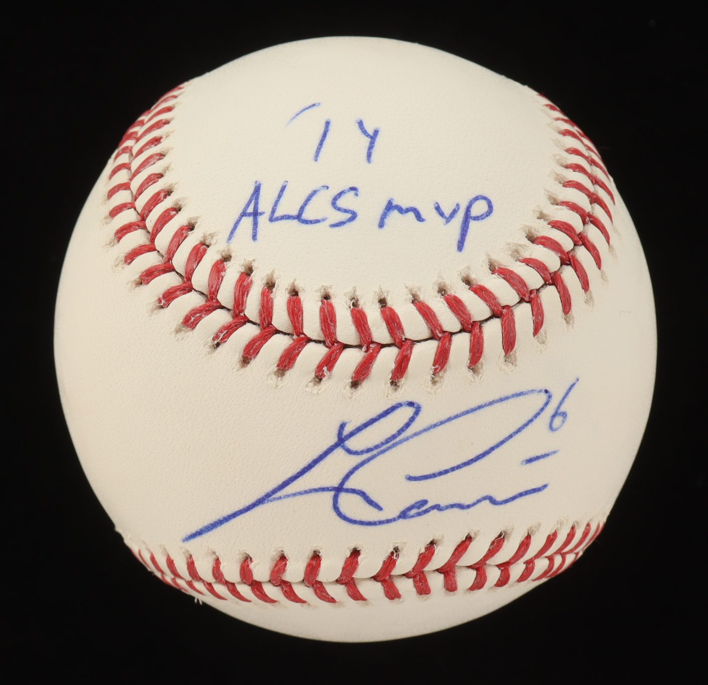 Lorenzo Cain Signed OML Baseball Inscribed "'14 ALCS MVP" (JSA) at PristineAuction.com Lorenzo Cain Signed OML Baseball Inscribed "'14 ALCS MVP" (JSA) at PristineAuction.com