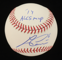 Lorenzo Cain Signed OML Baseball Inscribed "'14 ALCS MVP" (JSA) at PristineAuction.com