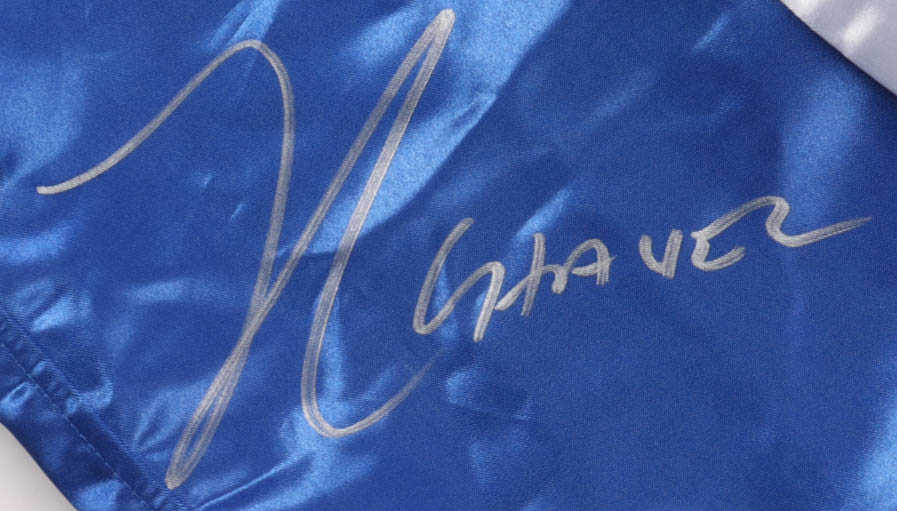 Julio Cesar Chavez, Marco Barrera & Erik Morales Signed Cleto Reyes Boxing Robe (JSA) at PristineAuction.com Julio Cesar Chavez, Marco Barrera & Erik Morales Signed Cleto Reyes Boxing Robe (JSA) at PristineAuction.com