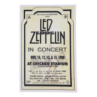 Led Zeppelin Original 1980 Chicago Stadium Concert 12x18 Poster & Ticket at PristineAuction.com