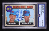Nolan Ryan Signed 1968 Topps Rookie Stars Inscribed "324 Wins 5,714 K'S And 7 No-Hitters #177 RC (PSA | Autograph Graded PSA 10) at PristineAuction.com