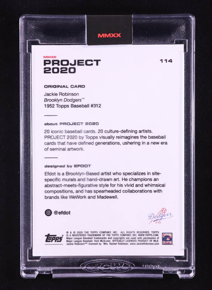 Jackie Robinson 2020 Topps Project 2020 #114 Efdot at PristineAuction.com Jackie Robinson 2020 Topps Project 2020 #114 Efdot at PristineAuction.com