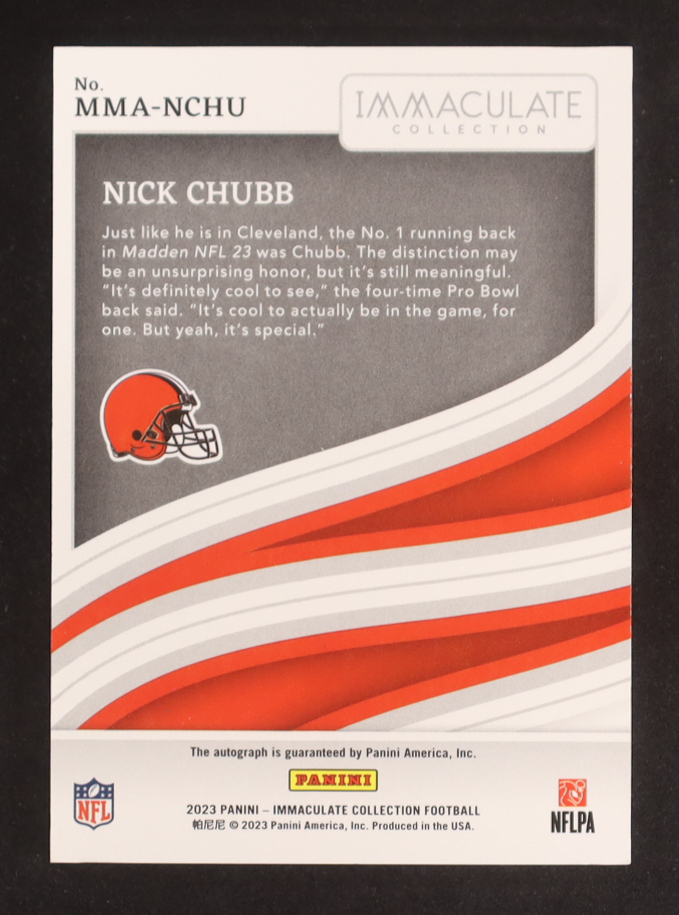 Nick Chubb 2023 Immaculate Collection Modern Marks #30 #26/49 at PristineAuction.com Nick Chubb 2023 Immaculate Collection Modern Marks #30 #26/49 at PristineAuction.com