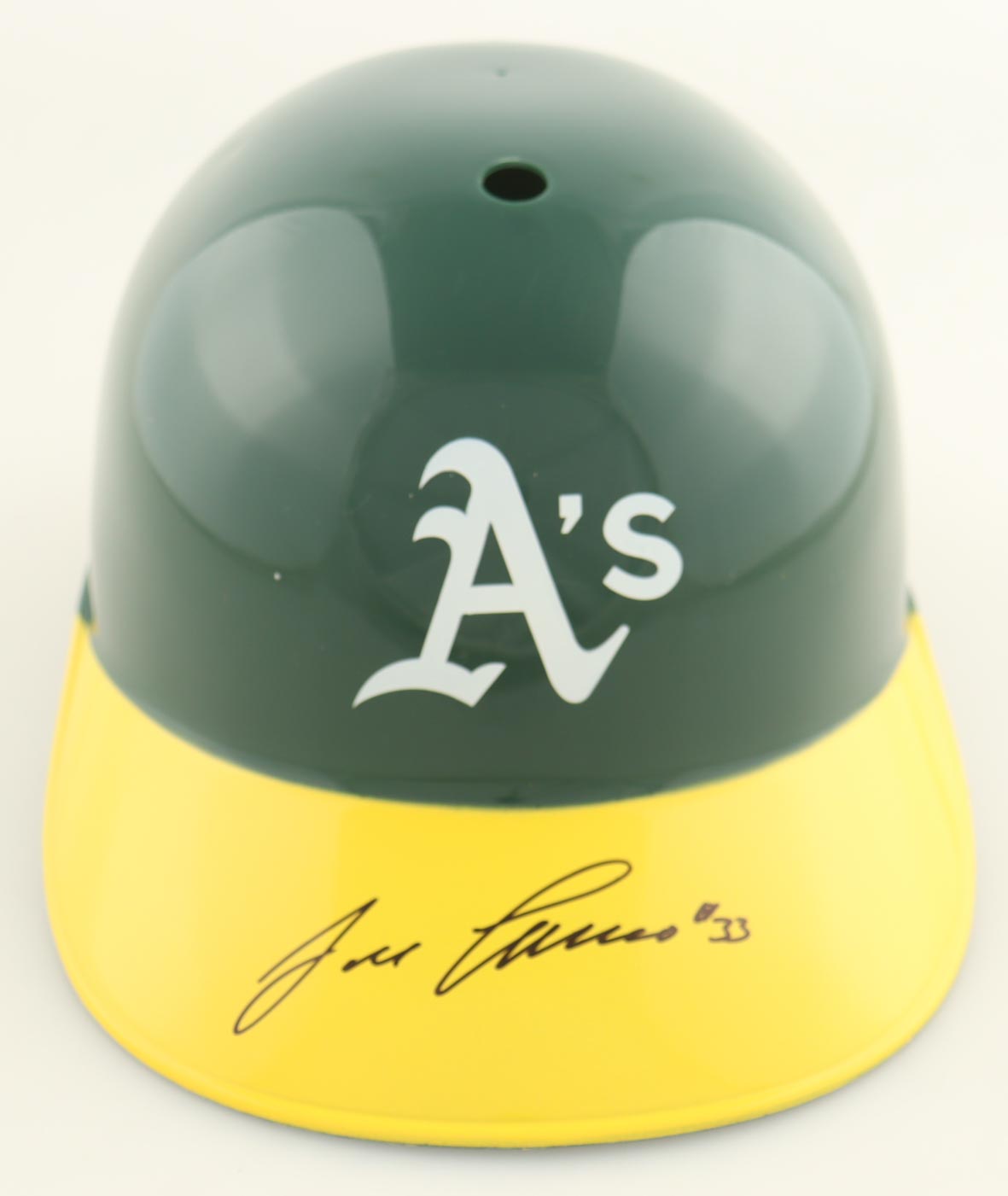 Jose Canseco Signed Athletics Full-Size Batting Helmet (Schwartz) at PristineAuction.com Jose Canseco Signed Athletics Full-Size Batting Helmet (Schwartz) at PristineAuction.com