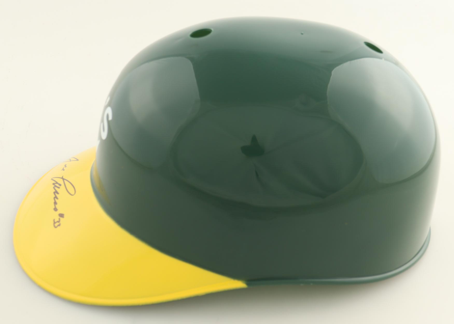 Jose Canseco Signed Athletics Full-Size Batting Helmet (Schwartz) at PristineAuction.com Jose Canseco Signed Athletics Full-Size Batting Helmet (Schwartz) at PristineAuction.com