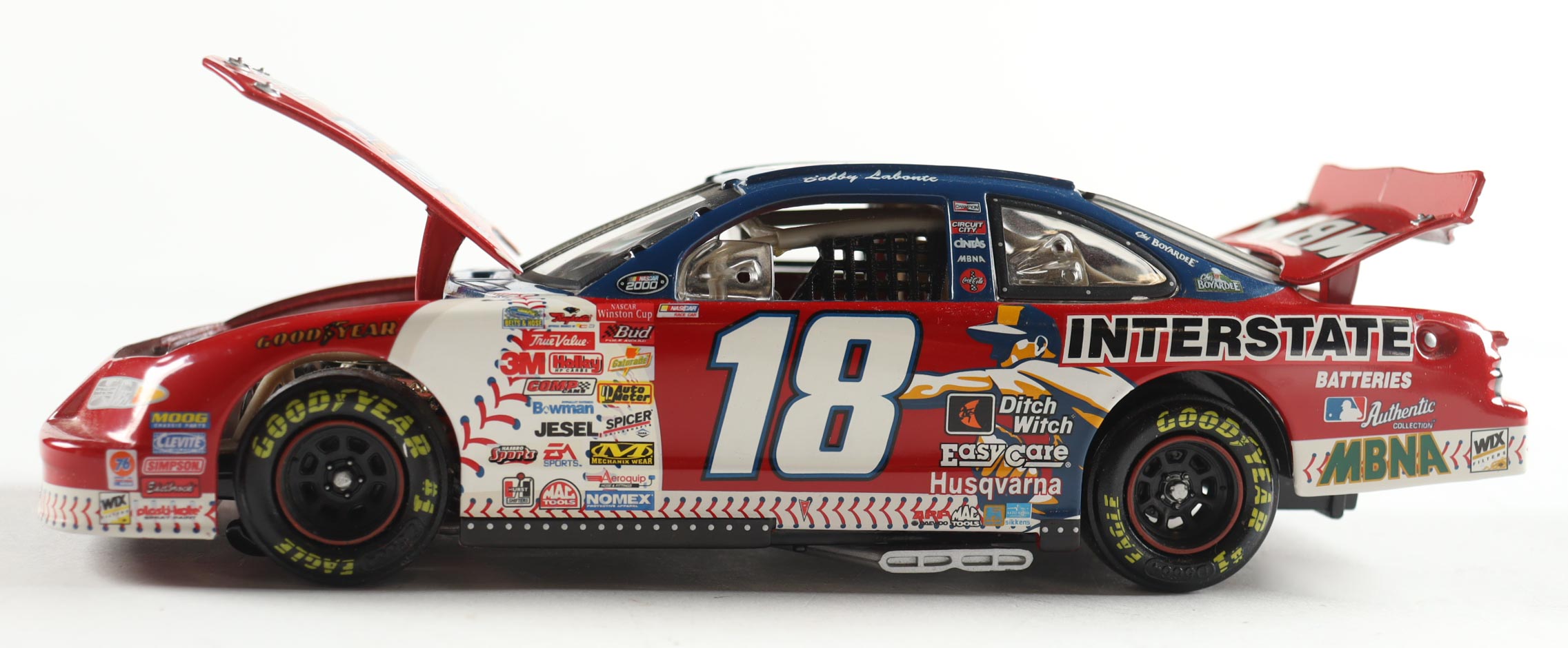Bobby Labonte LE #18 Interstate Batteries / MLB All-Star Game 2000 Grand Prix 1:24 Die-Cast Car at PristineAuction.com Bobby Labonte LE #18 Interstate Batteries / MLB All-Star Game 2000 Grand Prix 1:24 Die-Cast Car at PristineAuction.com