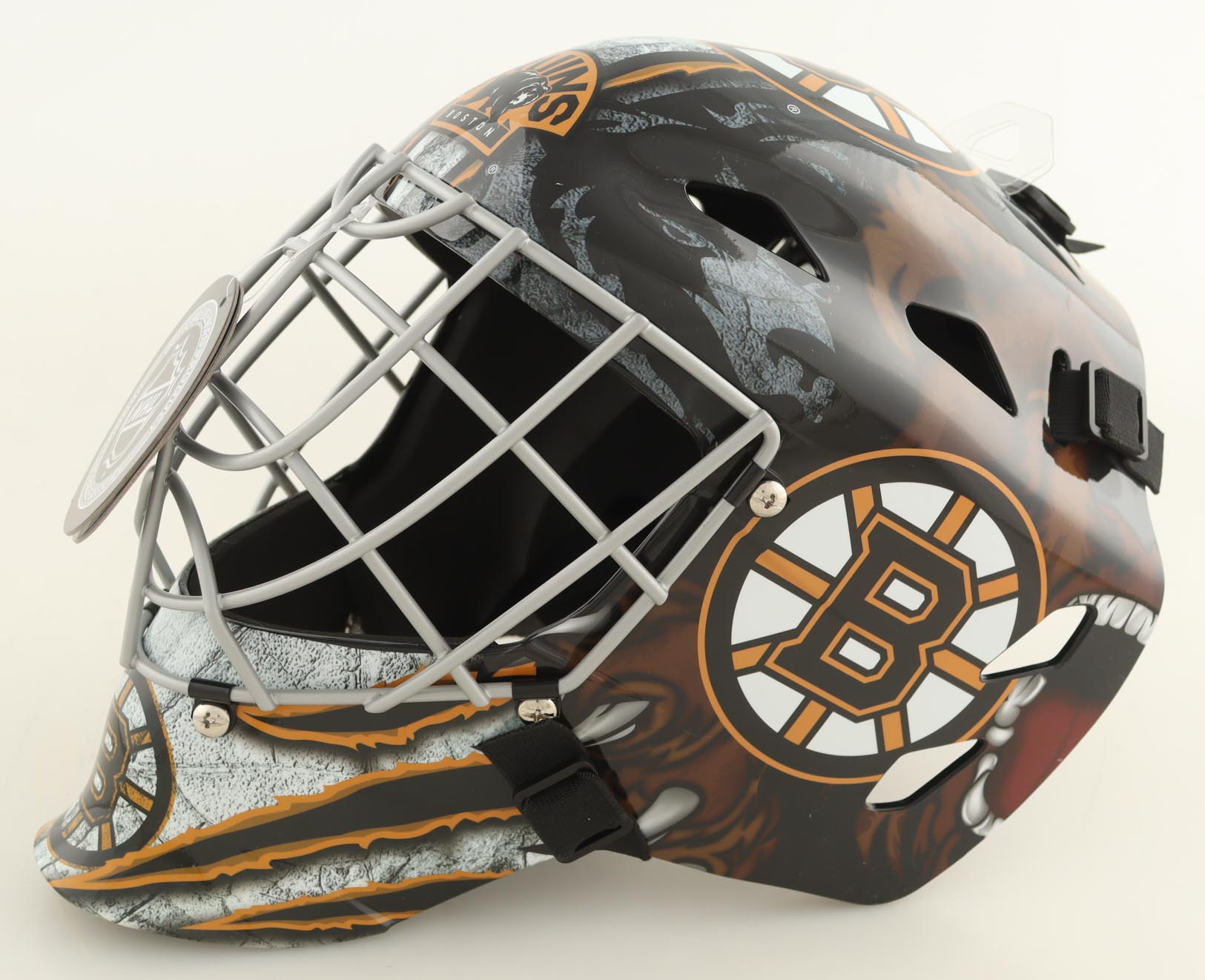 Gerry Cheevers Signed Bruins Full-Size Goalie Mask Inscribed "HOF 85" (Schwartz) at PristineAuction.com Gerry Cheevers Signed Bruins Full-Size Goalie Mask Inscribed "HOF 85" (Schwartz) at PristineAuction.com