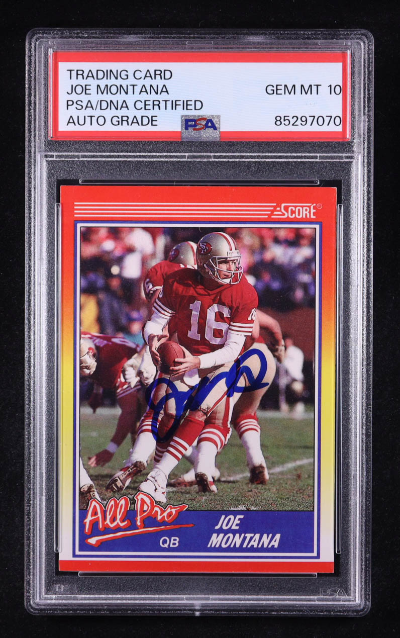 Joe Montana Signed 1990 Score All Pro #582 (PSA | Autograph Graded PSA 10) at PristineAuction.com Joe Montana Signed 1990 Score All Pro #582 (PSA | Autograph Graded PSA 10) at PristineAuction.com
