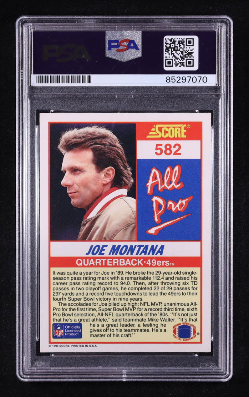 Joe Montana Signed 1990 Score All Pro #582 (PSA | Autograph Graded PSA 10) at PristineAuction.com Joe Montana Signed 1990 Score All Pro #582 (PSA | Autograph Graded PSA 10) at PristineAuction.com