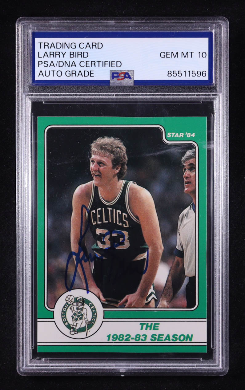 Larry Bird Signed 1984 Star Co. 1982-83 Season #10 (PSA | Autograph Graded PSA 10) at PristineAuction.com Larry Bird Signed 1984 Star Co. 1982-83 Season #10 (PSA | Autograph Graded PSA 10) at PristineAuction.com