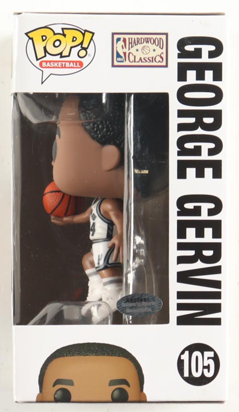 George Gervin Signed Spurs #105 Funko Pop! Vinyl Figure (Schwartz) at PristineAuction.com George Gervin Signed Spurs #105 Funko Pop! Vinyl Figure (Schwartz) at PristineAuction.com