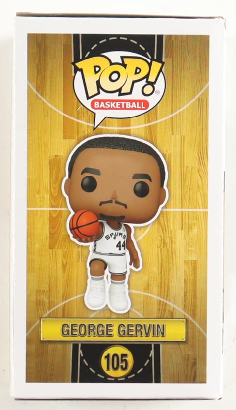 George Gervin Signed Spurs #105 Funko Pop! Vinyl Figure (Schwartz) at PristineAuction.com George Gervin Signed Spurs #105 Funko Pop! Vinyl Figure (Schwartz) at PristineAuction.com