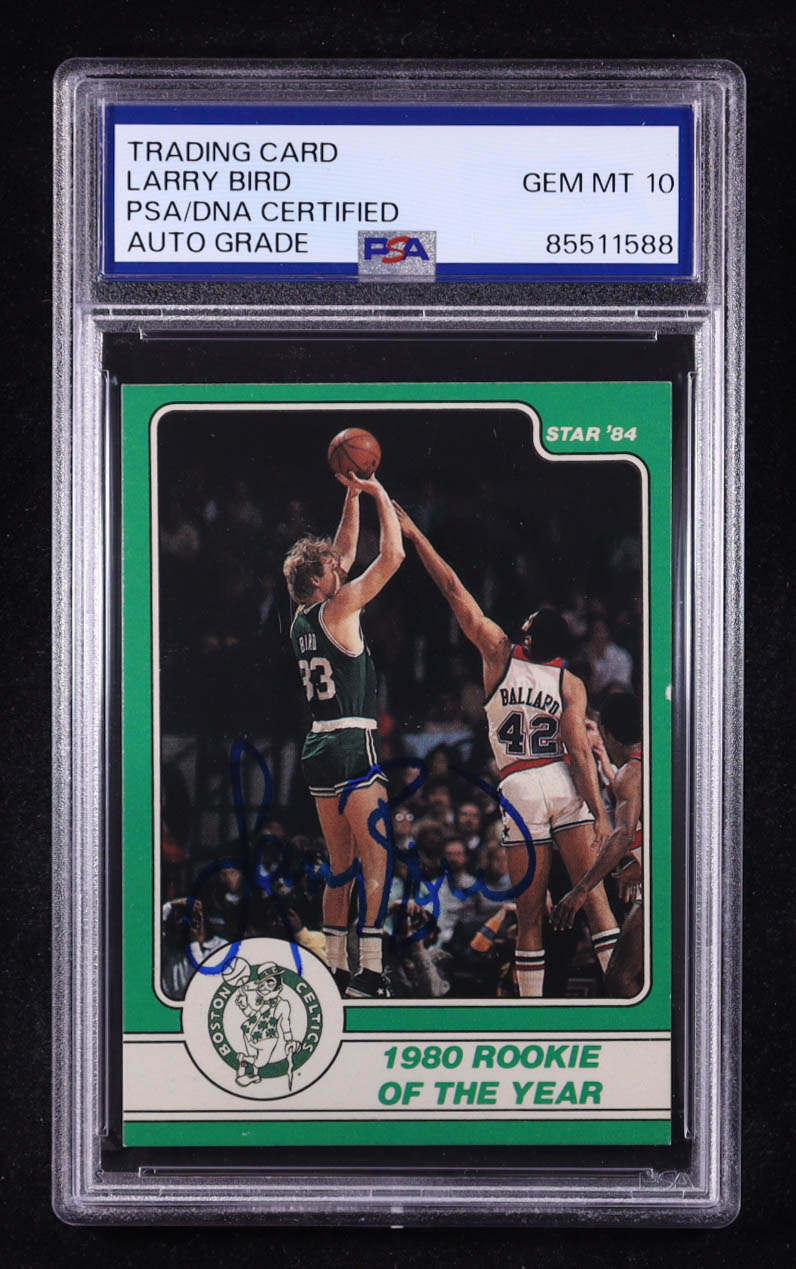 Larry Bird Signed 1984 Star Co. 1980 Rookie Of The Year #3 (PSA | Autograph Graded PSA 10) at PristineAuction.com Larry Bird Signed 1984 Star Co. 1980 Rookie Of The Year #3 (PSA | Autograph Graded PSA 10) at PristineAuction.com
