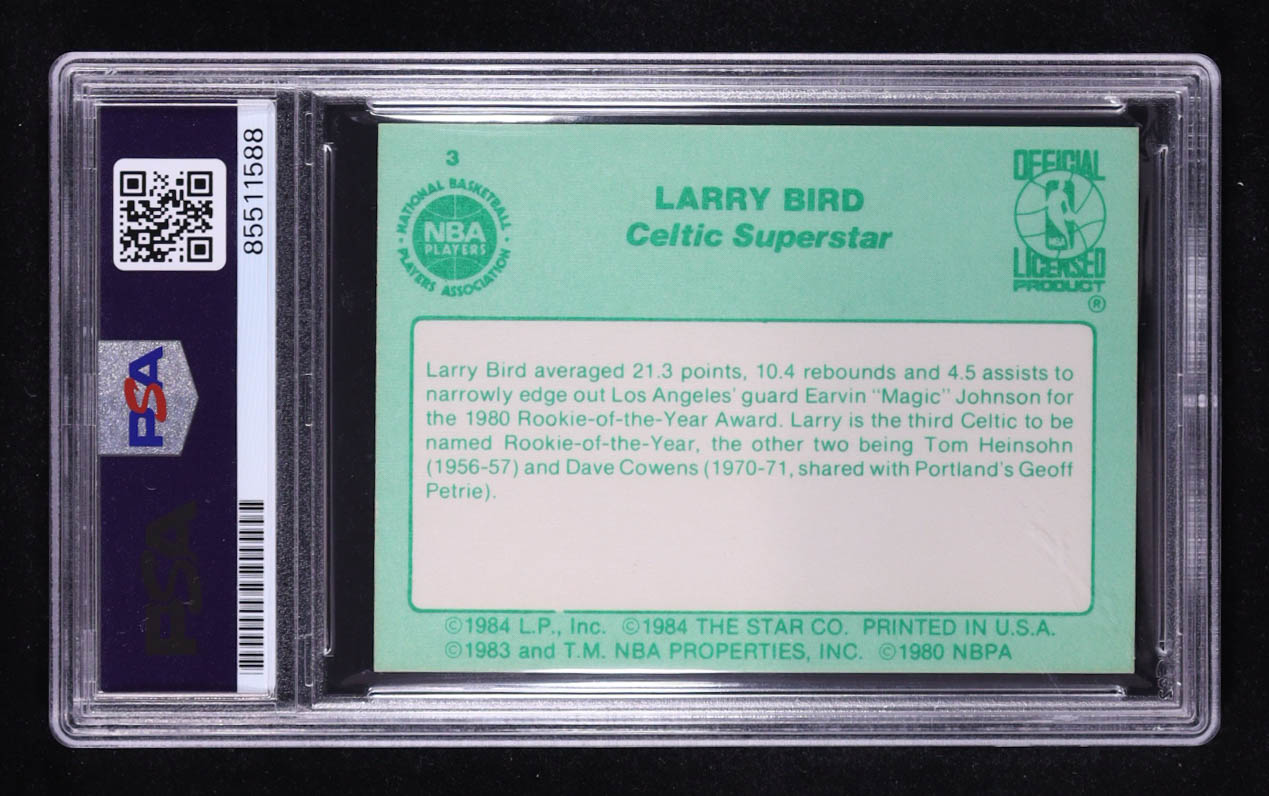 Larry Bird Signed 1984 Star Co. 1980 Rookie Of The Year #3 (PSA | Autograph Graded PSA 10) at PristineAuction.com Larry Bird Signed 1984 Star Co. 1980 Rookie Of The Year #3 (PSA | Autograph Graded PSA 10) at PristineAuction.com