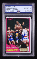 Magic Johnson Signed 1981 Topps #21 (PSA | Autograph Graded PSA 10) at PristineAuction.com
